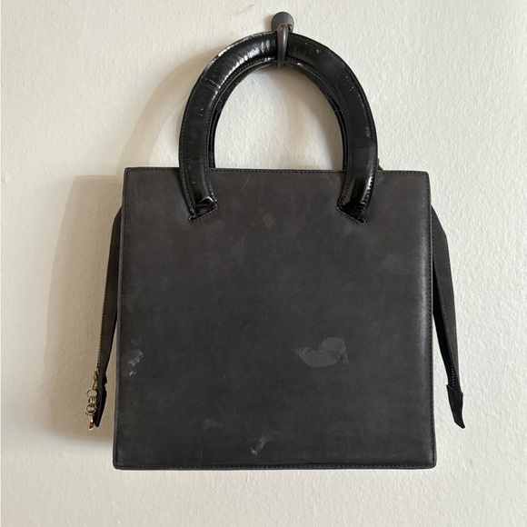 Vintage Salvatore Ferragamo Black Soft Leather/Suede Purse - Picture 9 of 15